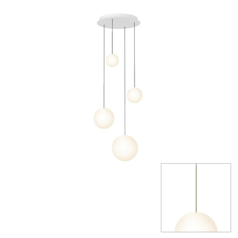 Bola Sphere Option 1 Chandelier by Pablo, Finish: Brass, Number of Lights: 4-Light,  | Casa Di Luce Lighting