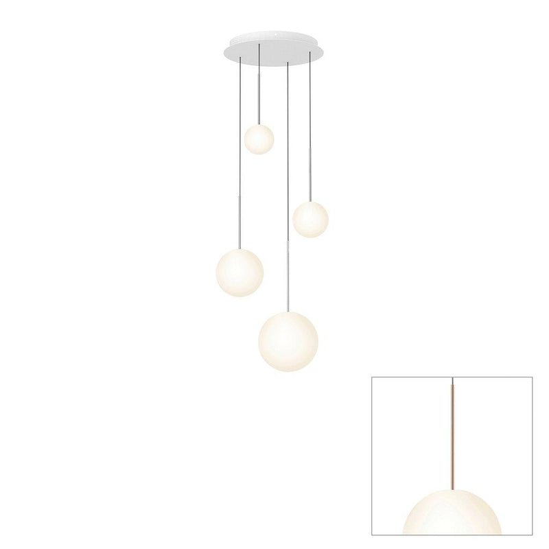 Bola Sphere Option 1 Chandelier by Pablo, Finish: Rose Gold, Number of Lights: 4-Light,  | Casa Di Luce Lighting