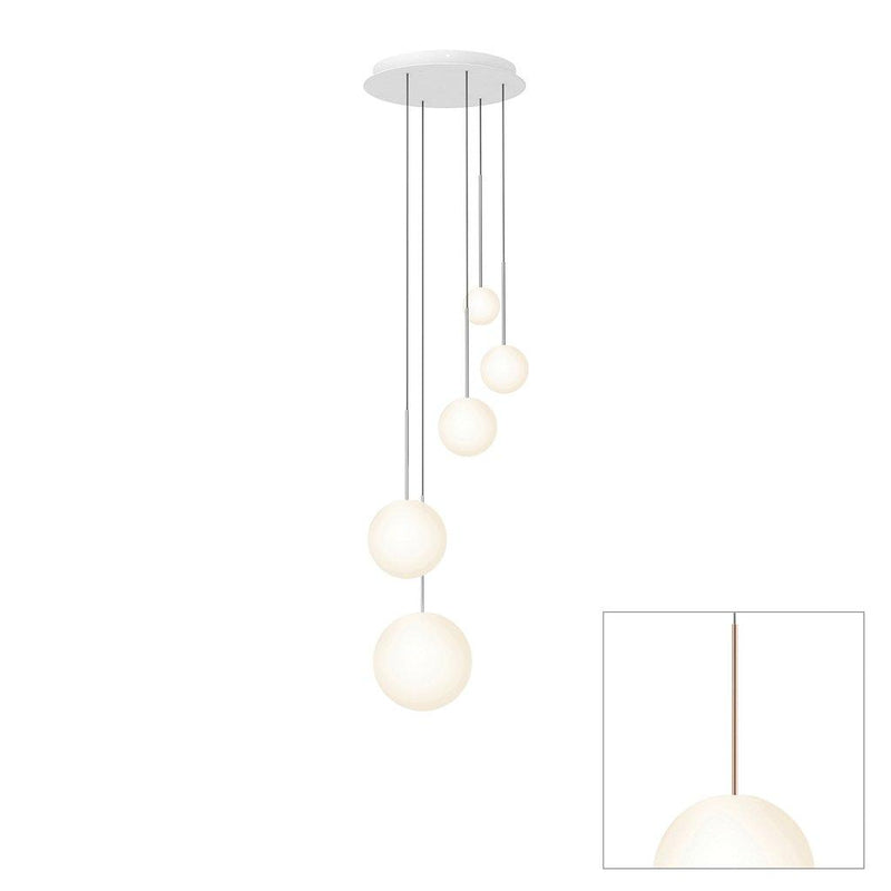 Bola Sphere Option 1 Chandelier by Pablo, Finish: Rose Gold, Number of Lights: 5-Light,  | Casa Di Luce Lighting