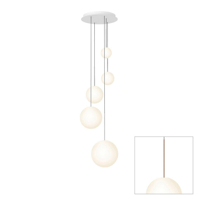 Bola Sphere Option 2 Chandelier by Pablo, Finish: Rose Gold, Number of Lights: 5-Light,  | Casa Di Luce Lighting