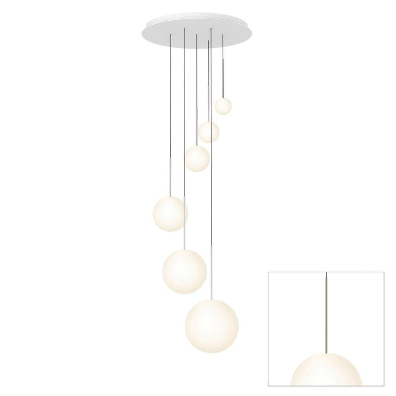 Bola Sphere Option 1 Chandelier by Pablo, Finish: Brass, Number of Lights: 6-Light,  | Casa Di Luce Lighting