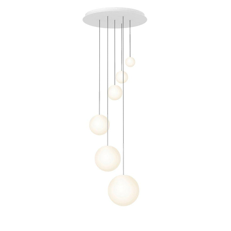 Bola Sphere Option 1 Chandelier by Pablo, Finish: Chrome, Number of Lights: 6-Light,  | Casa Di Luce Lighting