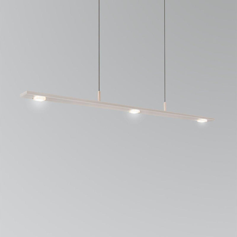 Brevis LED Linear Pendant by Cerno, Finish: Aluminum Brushed, Color Temperature: 3500K, Size: Large | Casa Di Luce Lighting
