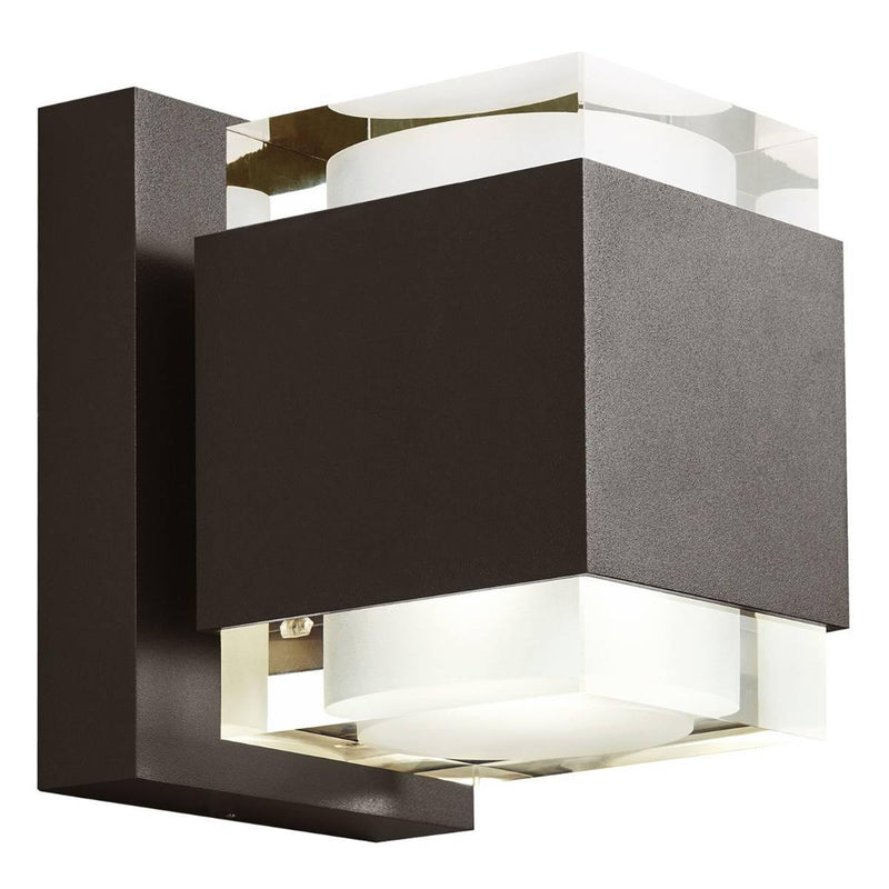 Bronze Uplight and Downlight Voto 8 Outdoor LED Wall Sconce by Tech Lighting
