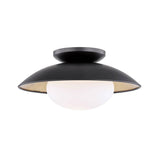 Cadence Semi-flush Ceiling Light by Mitzi, Finish: Black Lustro/Gold Leaf Combo-Mitzi, Size: Medium,  | Casa Di Luce Lighting