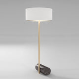Calee XL Floor Lamp by CVL, Shade: White Chinette-CVL, Finish: Nickel Polished,  | Casa Di Luce Lighting