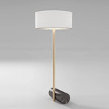 Calee XL Floor Lamp by CVL, Shade: White Chinette-CVL, Finish: Nickel Satin,  | Casa Di Luce Lighting