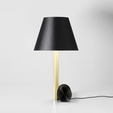 Calee XS Table Lamp by CVL, Shade: Black Chinette-CVL, Finish: Satin Brass,  | Casa Di Luce Lighting
