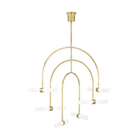 Calumn Chandelier by Tech Lighting, Finish: Natural Brass, Number of Lights: 6,  | Casa Di Luce Lighting