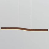 Camur LED Linear Suspension Pendant by Cerno, Color Temperature: 3500K, Wood Color: Walnut-LZF,  | Casa Di Luce Lighting