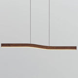 Camur LED Linear Suspension Pendant by Cerno, Color Temperature: 2700K, Wood Color: Walnut-LZF,  | Casa Di Luce Lighting