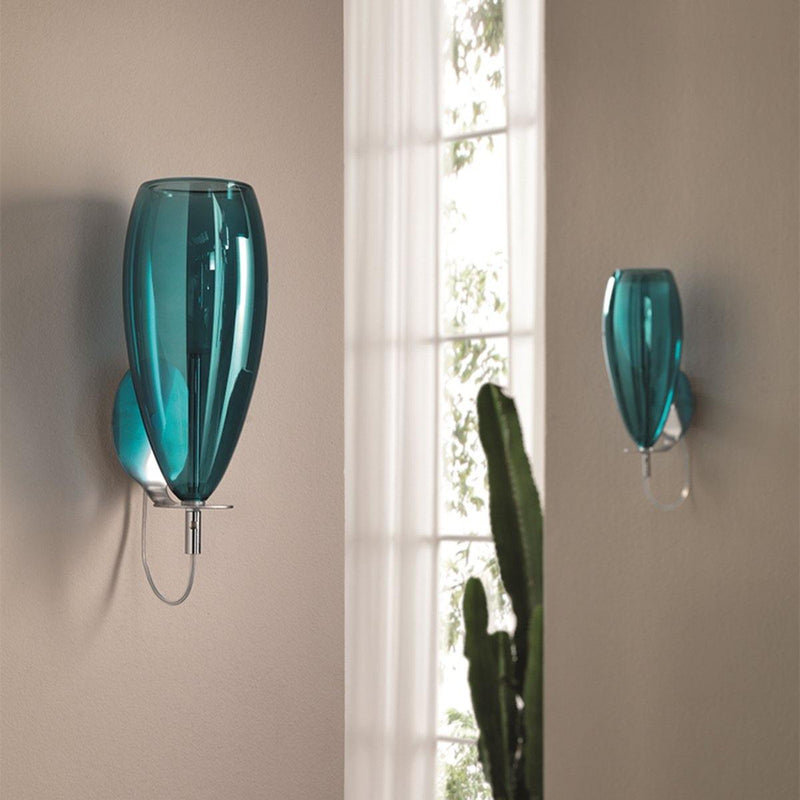 Flute Wall Sconce by Cangini & Tucci, Color: Transparent, Finish: Chrome,  | Casa Di Luce Lighting