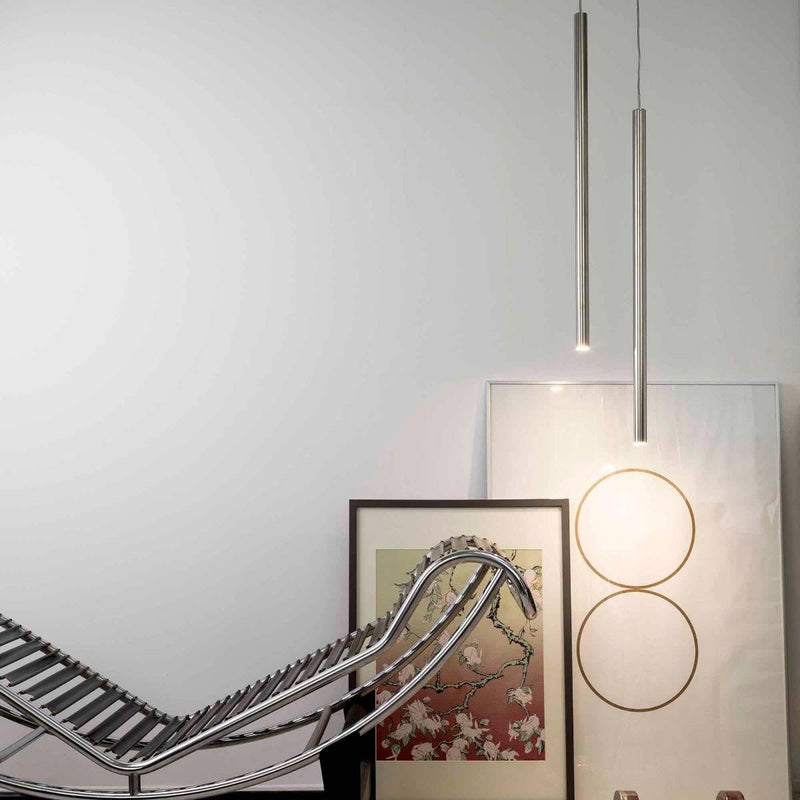 Canna Nuda Metallo Pendant by Nemo, Finish: White/White, White/Chrome, ,  | Casa Di Luce Lighting