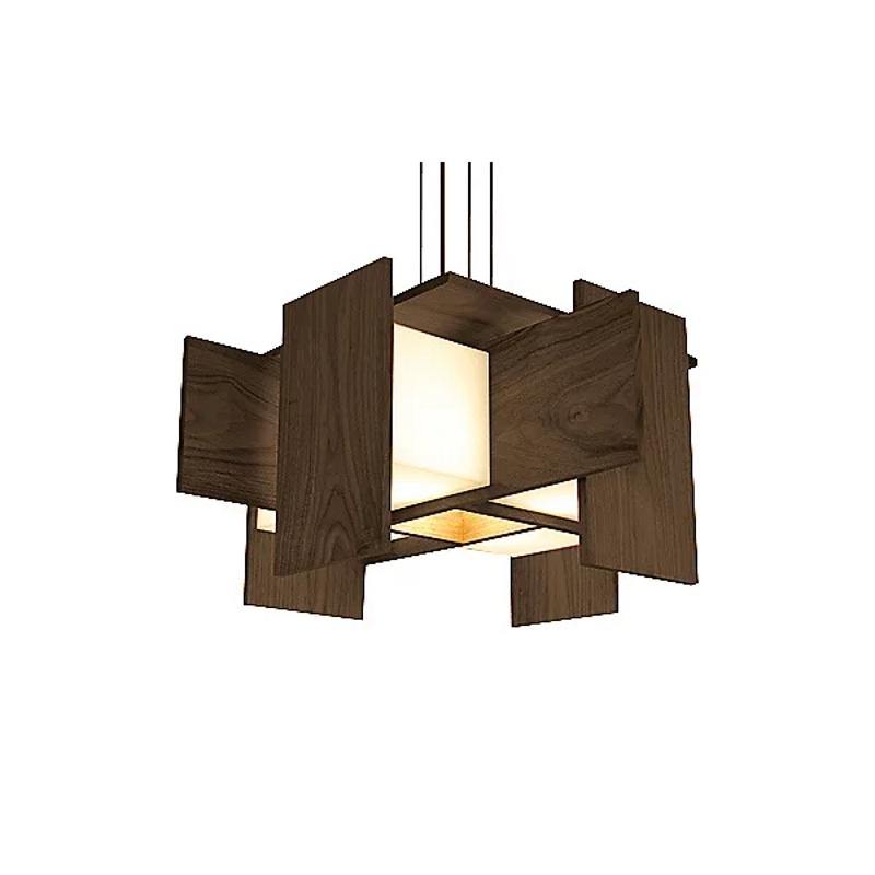 Muto Pendant by Cerno, Color Temperature: 2700K, Wood Color: Walnut Dark Stained-Cerno,  | Casa Di Luce Lighting