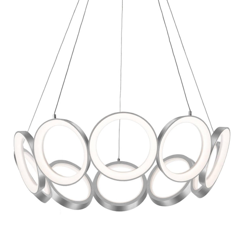 Antique Silver Oros LED Large Chandelier by Kuzco Lighting