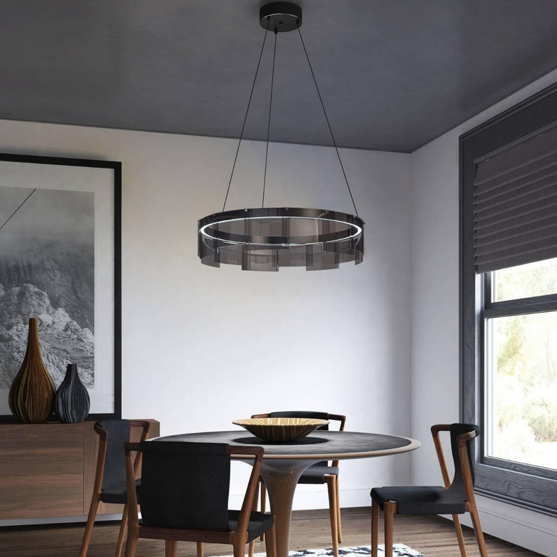 Stratos LED Chandelier in Dining Room
