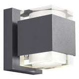 Charcoal Uplight and Downlight Voto 8 Outdoor LED Wall Sconce by Tech Lighting