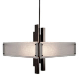 Carlyle Chandelier by Hammerton, Color: Frosted Granite-Hammerton Studio, Finish: Gunmetal,  | Casa Di Luce Lighting
