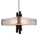 Carlyle Chandelier by Hammerton, Color: Frosted Granite-Hammerton Studio, Finish: Bronze Oil Rubbed,  | Casa Di Luce Lighting