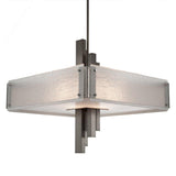 Carlyle Chandelier by Hammerton, Color: Frosted Granite-Hammerton Studio, Finish: Nickel Satin,  | Casa Di Luce Lighting