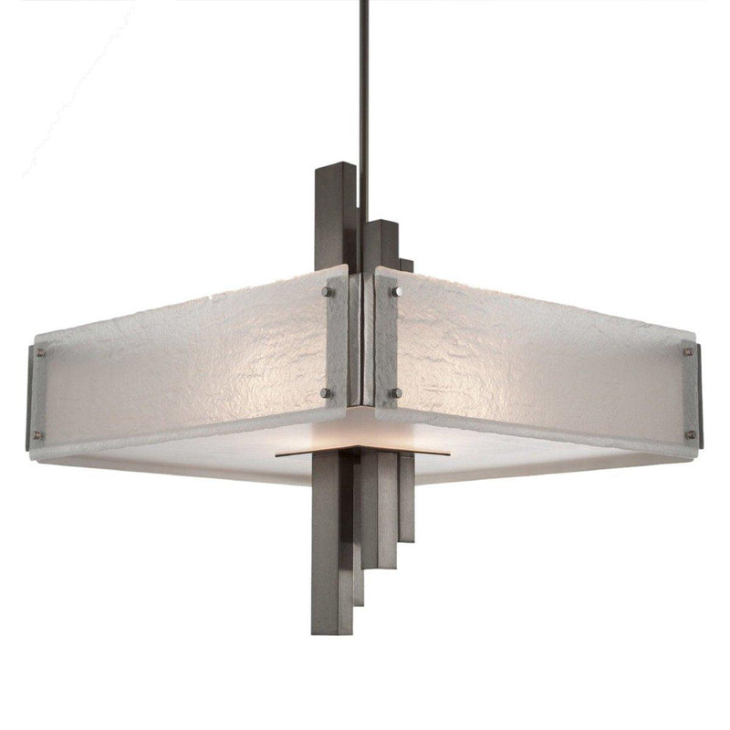 Carlyle Chandelier by Hammerton, Color: Frosted Granite-Hammerton Studio, Finish: Nickel Satin,  | Casa Di Luce Lighting