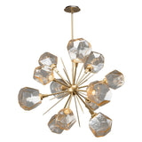 Gem Starburst Chandelier by Hammerton, Color: Amber, Finish: Bronze Oil Rubbed, Size: Small | Casa Di Luce Lighting
