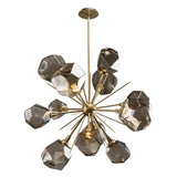 Gem Starburst Chandelier by Hammerton, Color: Smoke, Finish: Gilded Brass, Size: Small | Casa Di Luce Lighting