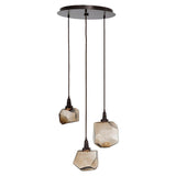 Gem Round 3 Light by Hammerton, Color: Amber, Finish: Bronze Oil Rubbed,  | Casa Di Luce Lighting