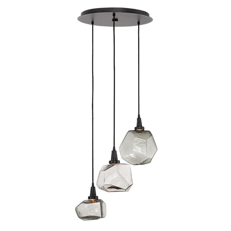 Gem Round 3 Light by Hammerton, Color: Clear, Finish: Gilded Brass,  | Casa Di Luce Lighting