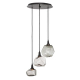 Gem Round 3 Light by Hammerton, Color: Clear, Finish: Bronze Oil Rubbed,  | Casa Di Luce Lighting