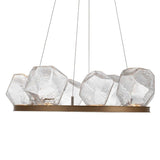 Gem Ring Chandelier by Hammerton, Color: Amber, Finish: Gilded Brass, Size: Small | Casa Di Luce Lighting