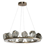 Gem Ring Chandelier by Hammerton, Color: Clear, Finish: Gilded Brass, Size: Medium | Casa Di Luce Lighting