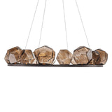 Gem Ring Chandelier by Hammerton, Color: Amber, Finish: Bronze Oil Rubbed, Size: Large | Casa Di Luce Lighting
