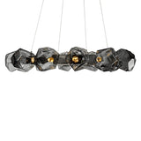 Gem Radial Ring Chandelier by Hammerton, Color: Smoke, Finish: Bronze Oil Rubbed, Size: Small | Casa Di Luce Lighting