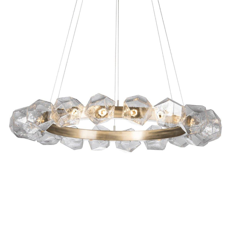 Gem Radial Ring Chandelier by Hammerton, Color: Bronze, Finish: Heritage Brass, Size: Large | Casa Di Luce Lighting