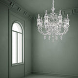Bucintoro Chandelier by Sylcom, Color: Clear, Finish: Silver, Size: Small | Casa Di Luce Lighting