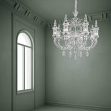 Bucintoro Chandelier by Sylcom, Color: Clear, Finish: Silver, Size: Large | Casa Di Luce Lighting