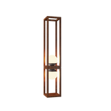 Cubic Two Light Floor Lamp - Imbuia