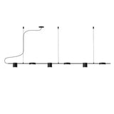 Counterpoint 6 LED Light Linear Pendant by Sonneman, Finish: Black, ,  | Casa Di Luce Lighting