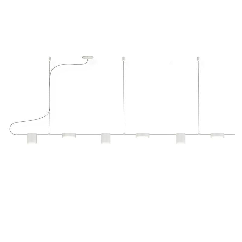 Counterpoint 6 LED Light Linear Pendant by Sonneman, Finish: White, ,  | Casa Di Luce Lighting