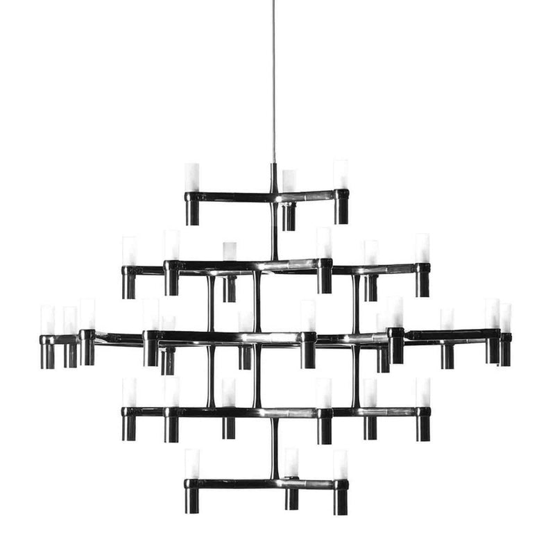 Crown Major Chandelier by Nemo, Finish: Black Plated, ,  | Casa Di Luce Lighting