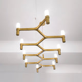 Crown Plana Linear Chandelier by Nemo, Finish: Gold Painted, White, Black, Polished, Gold Plated, Black Plated, ,  | Casa Di Luce Lighting