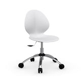 BASIL CS-1366 OFFICE CHAIR BY CALLIGARIS BY CDL (CASA DI LUCE COLLECTION), SEAT COLORS: MATTE OPTIC WHITE, FRAME: CHROMED METAL, | CASA DI LUCE LIGHTING