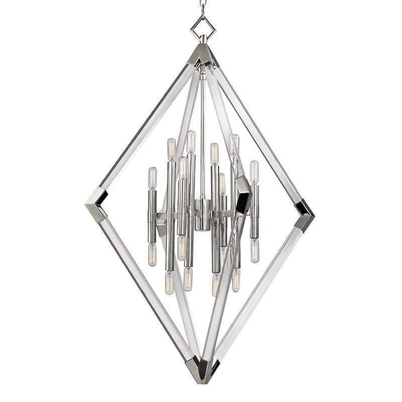Lyons Pendant by Hudson Valley, Finish: Nickel Polished, Size: Large,  | Casa Di Luce Lighting