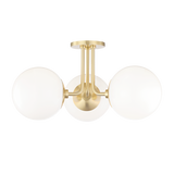 Stella Multi Semi Flush Ceiling Light By Mitzi - Aged Brass