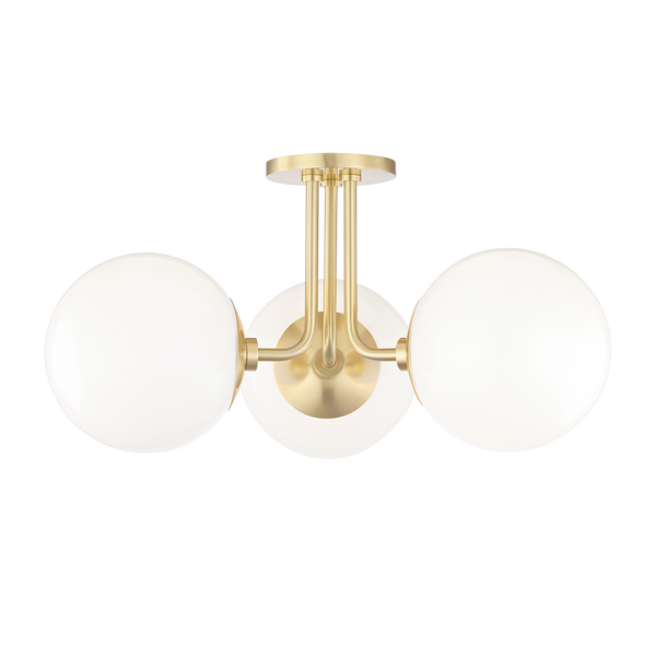Stella Multi Semi Flush Ceiling Light By Mitzi - Aged Brass