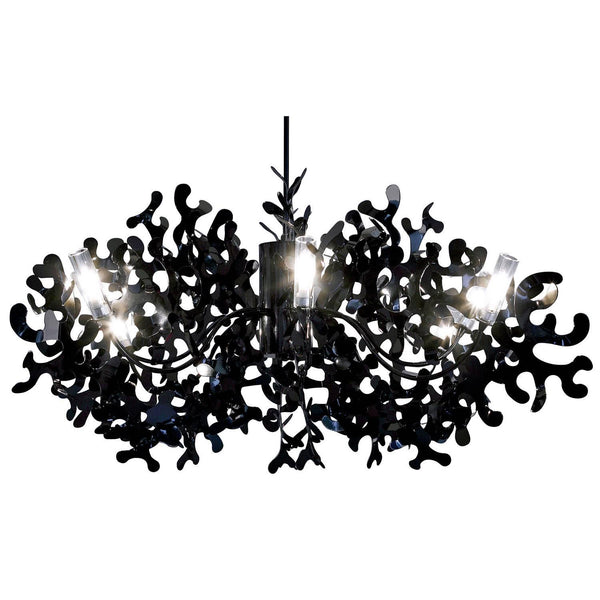 Coral Chandelier by Lumen Center Italia by Lumen Center Italia, Finishes: Glossy Black, Glossy White, Chartreuse Green, Red, Gold Foil, Silver Foil, ,  | Casa Di Luce Lighting