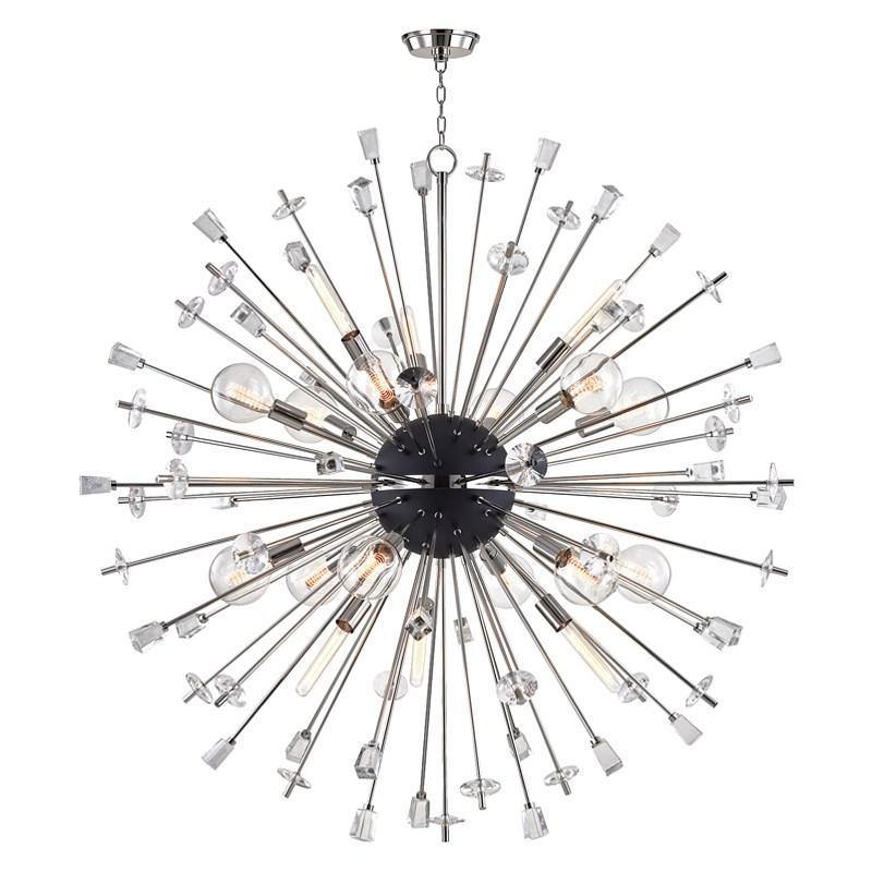 Liberty Chandelier by Hudson Valley, Finish: Nickel Polished, Size: Large,  | Casa Di Luce Lighting