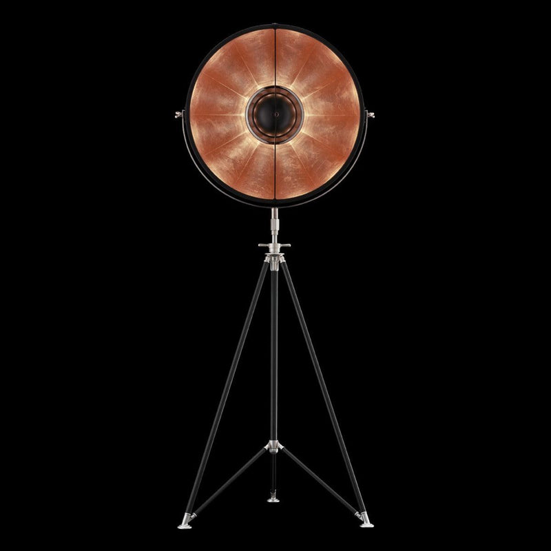Black-Black/Copper Leaf Studio 63 Floor Lamp by Fortuny by Venetia Studium