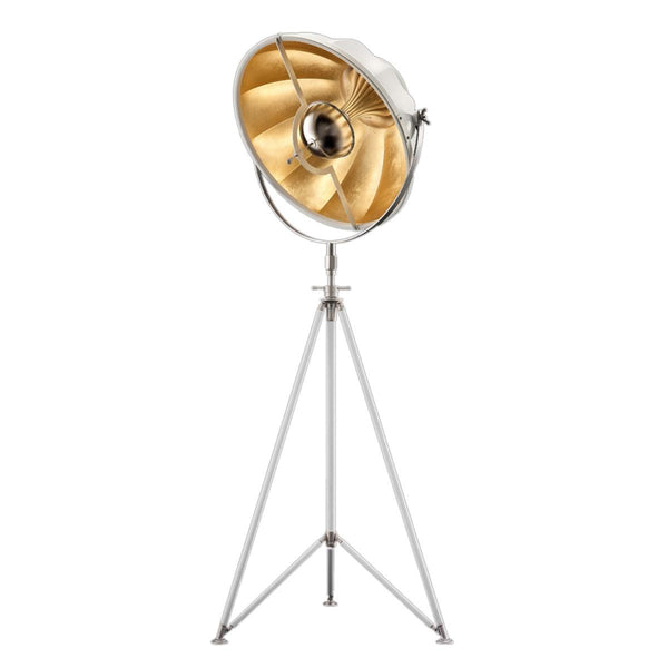 White-White/Gold LeafStudio 63 Floor Lamp by Fortuny by Venetia Studium
